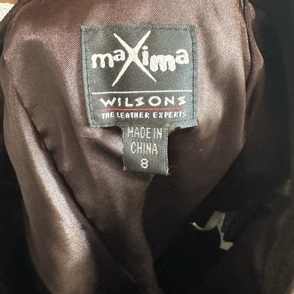 VTG Wilsons Maxima Leather Brown Pants Women’s 8 Straight Leg Western Boho - Picture 4 of 13